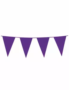 Fialová girlanda praporků 10m