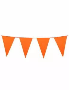 Oranžová girlanda praporků 10m