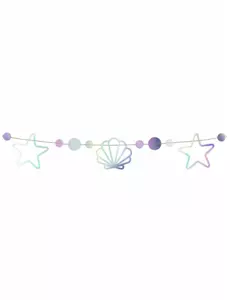 Holografická kartonová girlanda Mermaid 1,65 m