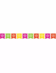 Fiesta multicolor girlanda 10" x 9'