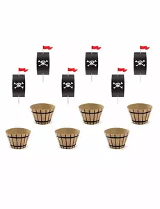 Sada na cupcake Pirate Party 4,8 × 7,6 × 4,6 cm – 20 cm