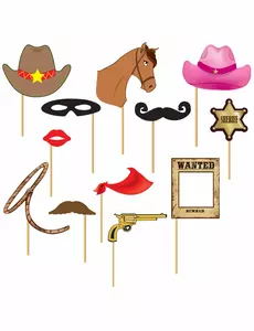 Sada Cowboy Photobooth 12 dílů