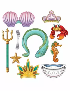 Fotokoutek sada Mermaid Princess 10 doplňků