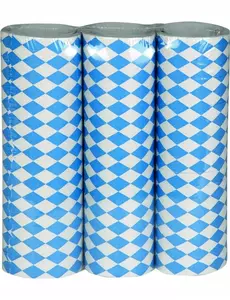 Sada 3 modro-bílých oktoberfestových serpentýn