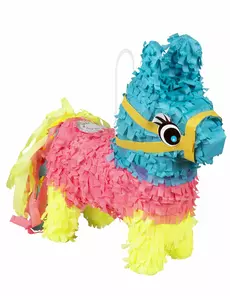 Mini piñata osel vícebarevná 20 x 18 cm