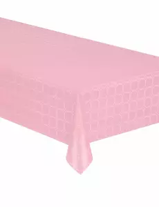 Pastelově růžový damaškový papírový ubrus v roli 6 m