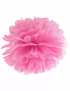 Fuchsiový papírový závěsný pompom 35 cm
