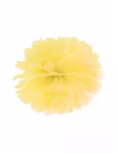 Závěsný papírový pompom žlutý 25 cm