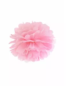Růžový papírový závěsný pompom 25 cm