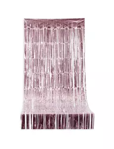 Rose gold třpytivý závěs 2,44 m x 92 cm