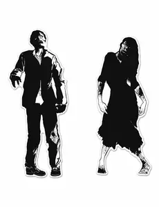 2 kartonové výřezy Zombie 86 x 91 cm