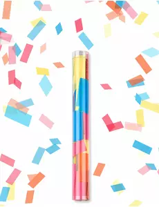 Vystřelovací tuba na konfety obdélníková 27 cm vícebarevná