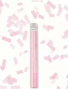 Růžová obdélníková tuba na konfety 27 cm