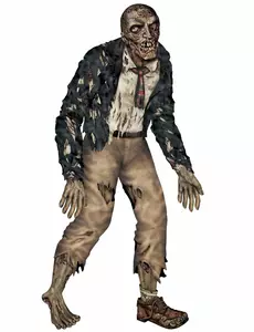 Halloweenský kloubový zombie 1.80m