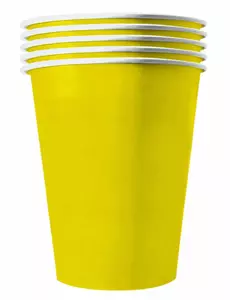 20 žlutých amerických recyklovatelných kartonových kelímků 53 cl