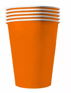 20 oranžových amerických recyklovatelných kartonových kelímků 53 cl