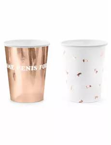 6 kelímků „Same Penis Forever“ rose gold 220 ml