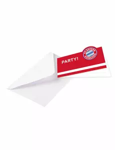 8 pozvánek s obálkami FC Bayern Mnichov 13 x 8 cm