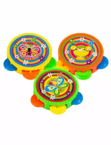 Příslušenství k piñatě – 3 vícebarevné bubínky 4.5 cm