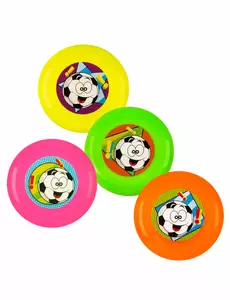 Příslušenství k piñatě – 4 vícebarevné frisbee 9 cm