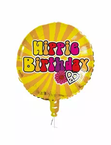 Hliníkový balónek „Hippie Birthday“ 45 cm