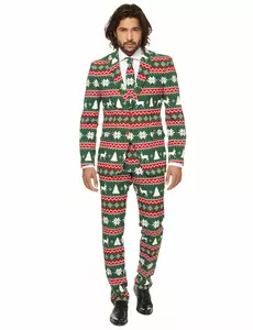 Kostým Mr. Festive green pro muže Opposuits, Velikost: Medium (EU 48-50)