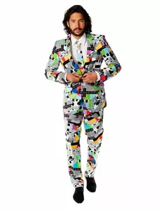 Kostým Mr. Technicolor pro muže Opposuits, Velikost: Medium (EU 48-50)