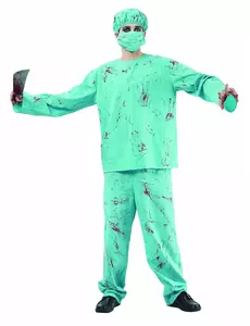 Kostým zombie chirurga pro dospělé Halloween, Velikost: Medium