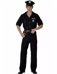 Kostým černého policisty pro muže, Velikost: Large
