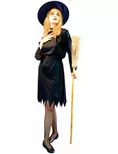 Černý čarodějnický kostým pro ženy Halloween