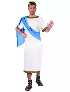 Modrý kostým řeckého boha pro muže