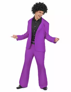 Fialový disco kostým pro dospělé, Velikost: Medium/Large