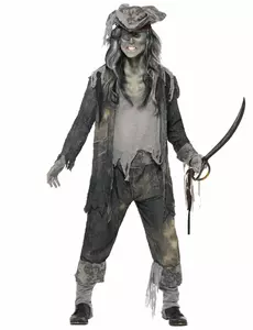 Pirátský kostým ducha pro muže Halloween, Velikost: Large