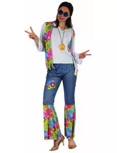Hippie kostým Peace and Love pro ženy, Velikost: Small