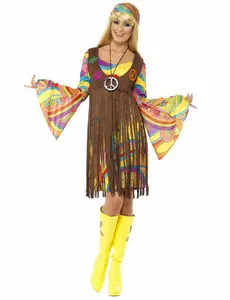 Hippie kostým s květy 70. let pro ženy, Velikost: Small