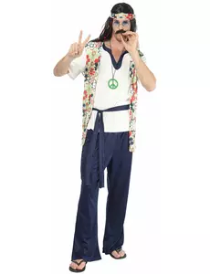 Modrý hippie kostým pro muže