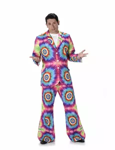 Psychedelický hippie kostým pro muže, Velikost: Medium