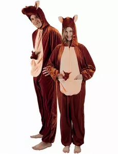 Hnědý kostým klokana pro dospělé, Velikost: Medium/Large