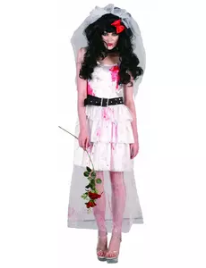 Kostým zombie nevěsty pro ženy Halloween, Velikost: Small