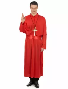 Červený kostým kněze pro dospělé