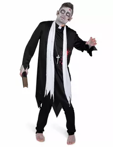 Kostým zombifikovaného kněze pro muže, Velikost: Medium