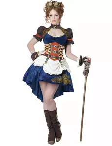 Retro-futuristický steampunk kostým pro ženy, Velikost: Small (38/40)