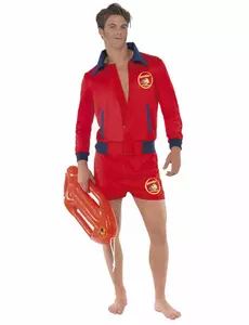 Červený plavčíkovský kostým Baywatch pro dospělé, Velikost: Medium