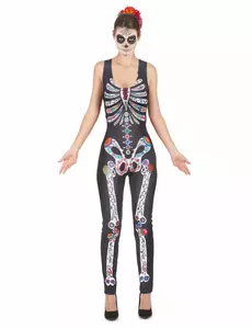 Kostým kostlivce Day of the Dead pro ženy, Velikost: Small/Medium
