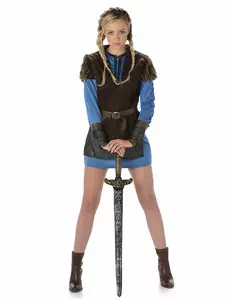 Modrý vikingský kostým pro ženy, Velikost: Small