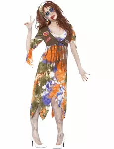 Hippie zombie kostým pro ženy na Halloween, Velikost: Small