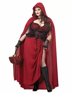 Gotický kostým Červené Karkulky plus size pro ženy, Velikost: XX-Large (46/48)