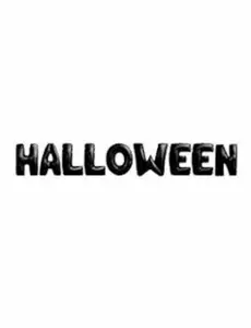 Girlanda z fóliových balónků Halloween s černými písmeny 40 cm