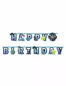 Přizpůsobitelná girlanda Happy Birthday Battle Royale 320 x 26 cm