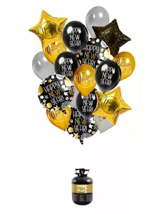 Sada „Happy New Year“ kytice balónků s heliem